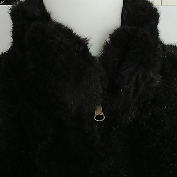 COACO New York Black Faux Fur Reversible Vest Sz S - Picture 5 of 13